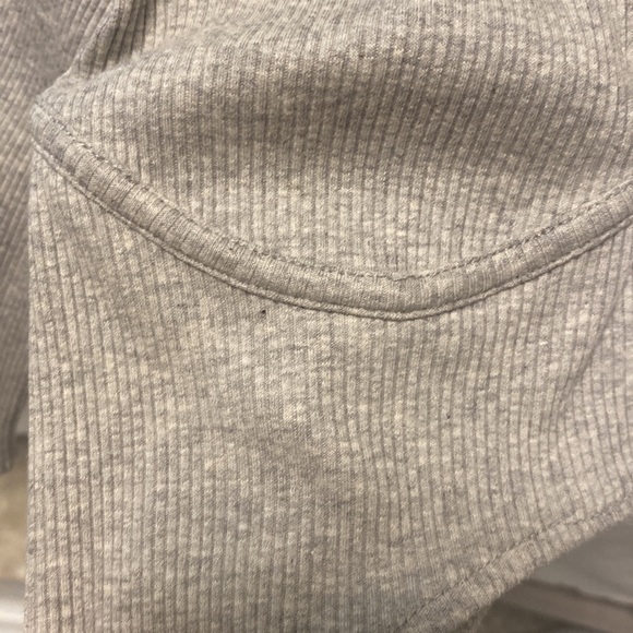 Zara NWT Ribbed High Cut Gray Bodysuit - Picture 4 of 4